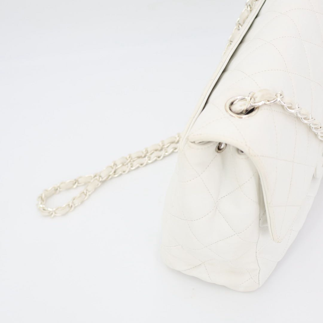 Chanel Quilted 25 Caviar Leather Double Flap Chain — view 2