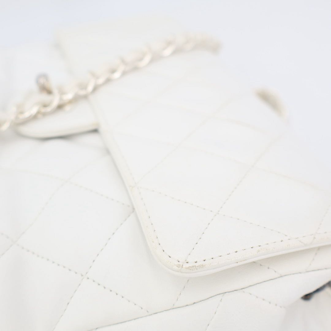 Chanel Quilted 25 Caviar Leather Double Flap Chain — view 9