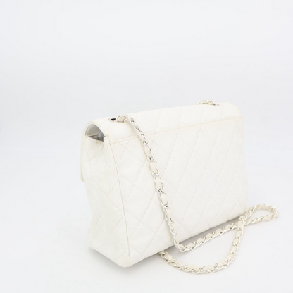 Chanel Quilted 25 Caviar Leather Double Flap Chain — view 7