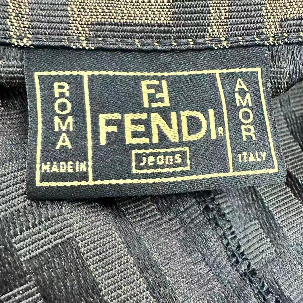 Fendi Zucca Pattern Vest Brown 42 — view 3