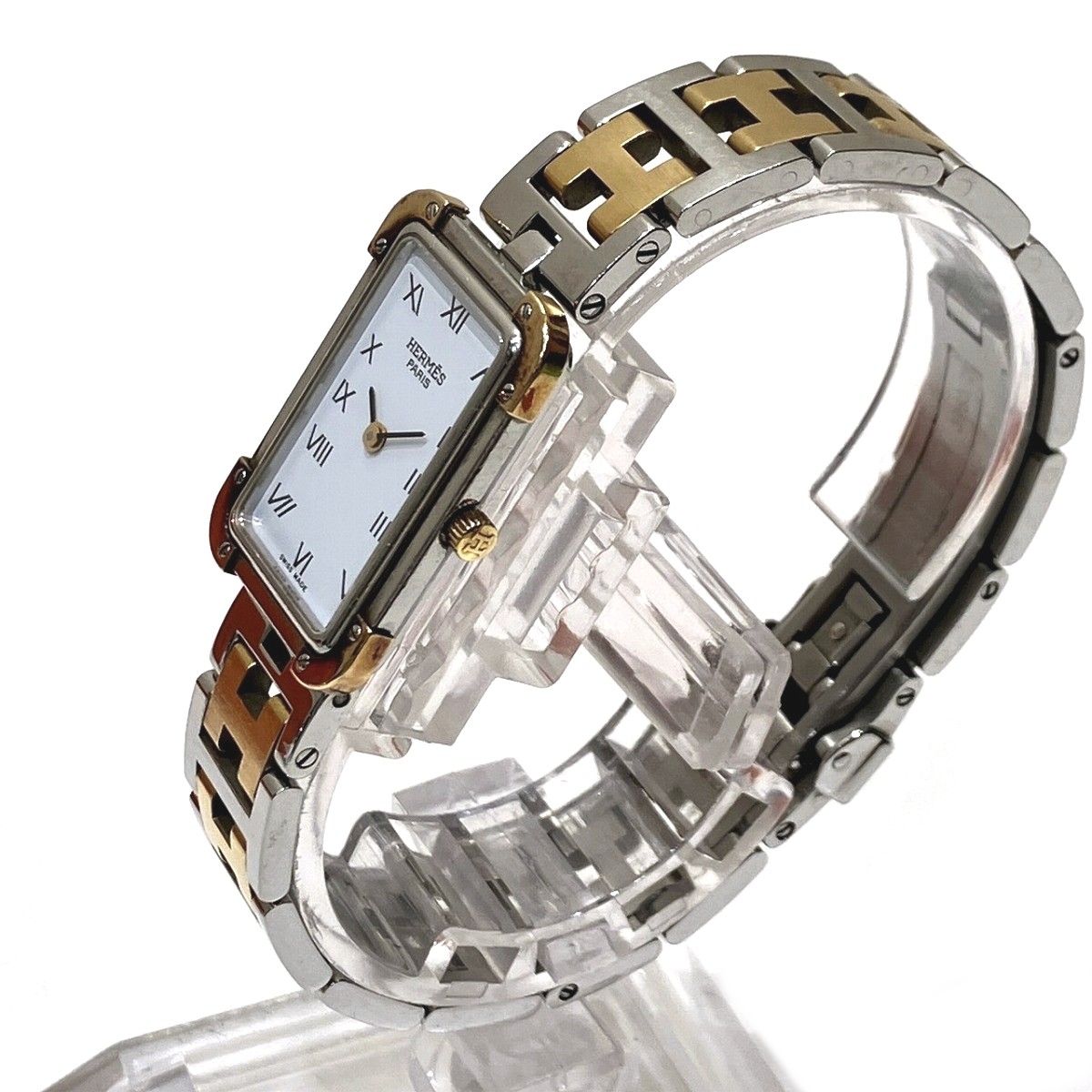 Hermes Croajour NB Watch SS Quartz White Dial — view 2