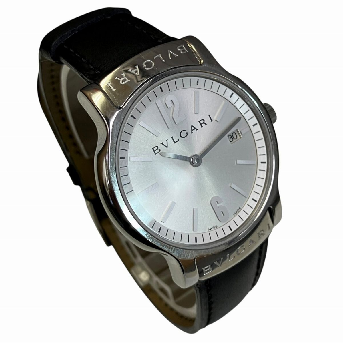 Bvlgari Solo Tempo Watch SS Leather Quartz — view 3