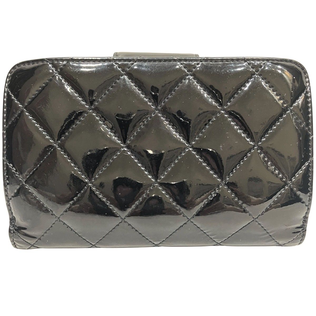 Chanel CC Logo Quilted Bifold Wallet Enamel — view 2