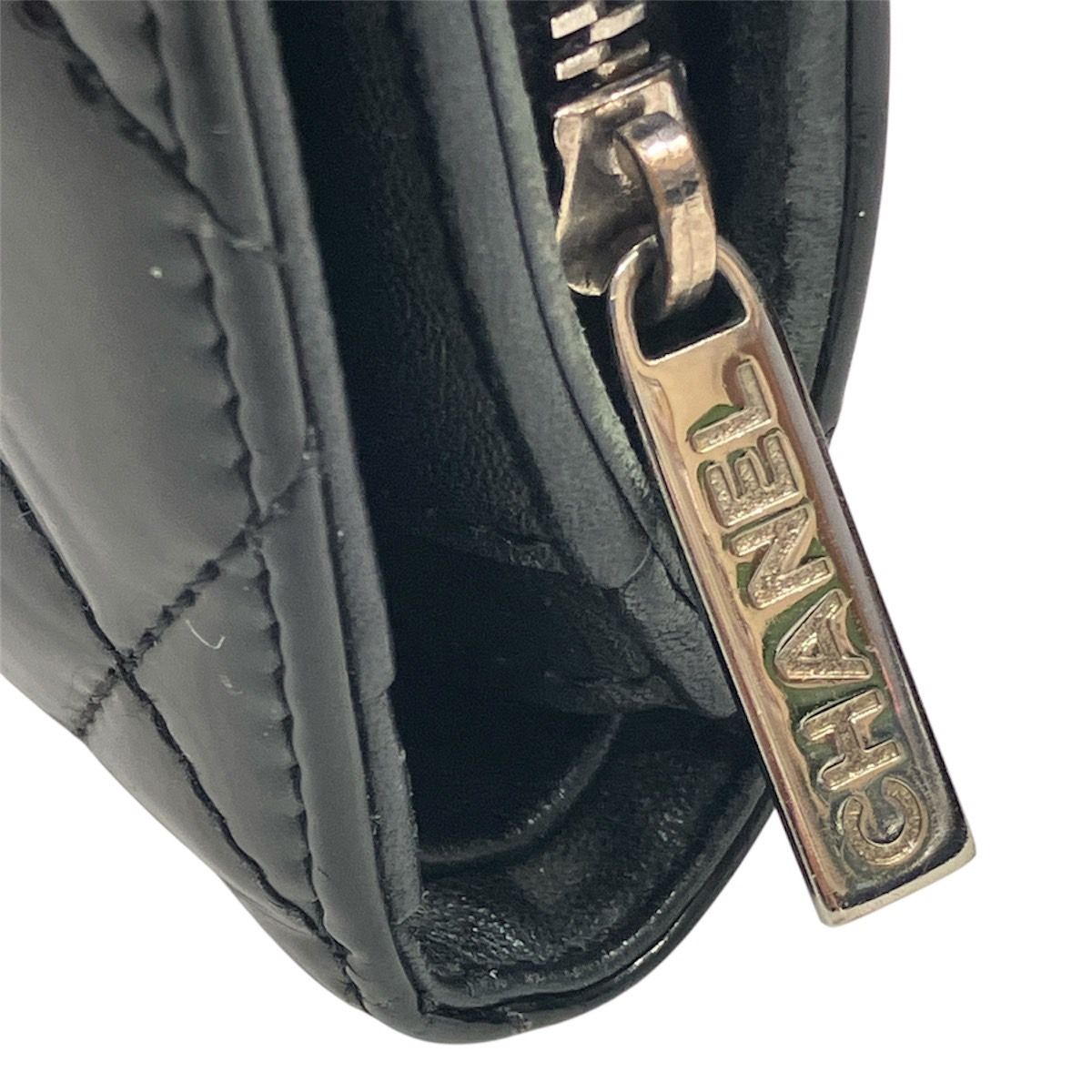 Chanel CC Logo Quilted Bifold Wallet Enamel — view 7