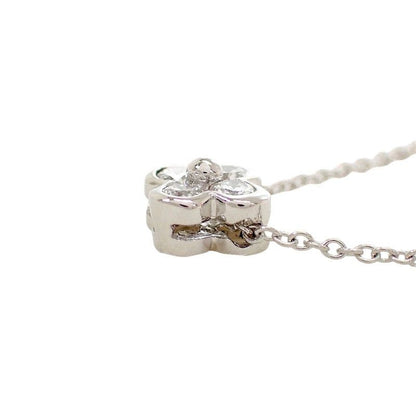 Tiffany & Co Bezel Set Necklace Platinum Diamond Silver — view 7