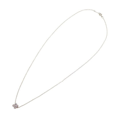 Tiffany & Co Bezel Set Necklace Platinum Diamond Silver — view 5