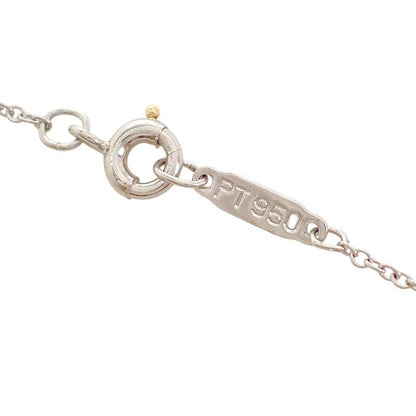 Tiffany & Co Bezel Set Necklace Platinum Diamond Silver — view 9