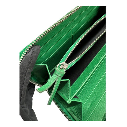 Balenciaga Paper Green Leather Wallet — view 8