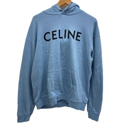 Celine Eddie Era Cotton Hoodie Blue — view 2