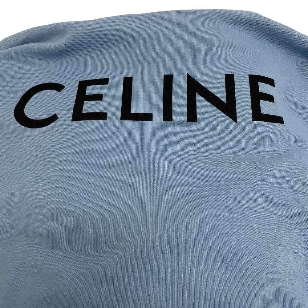 Celine Eddie Era Cotton Hoodie Blue — view 7