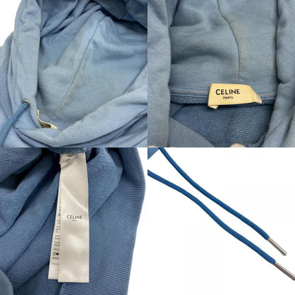Celine Eddie Era Cotton Hoodie Blue — view 8
