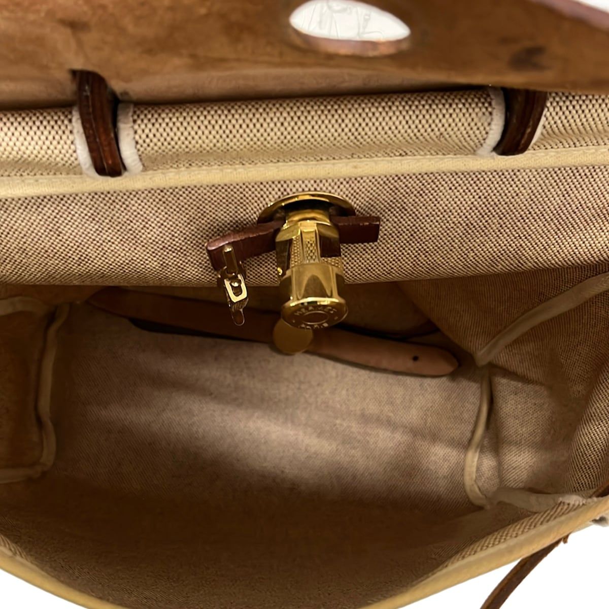 Hermes Backpack Herbag a Dos Beige Brown — view 7