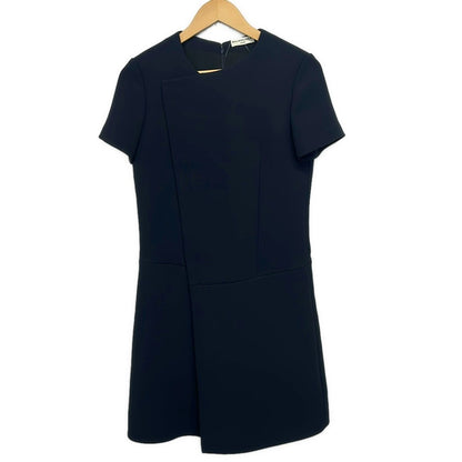 Balenciaga Dress 36 S Dark Navy Short Sleeve Knee Length