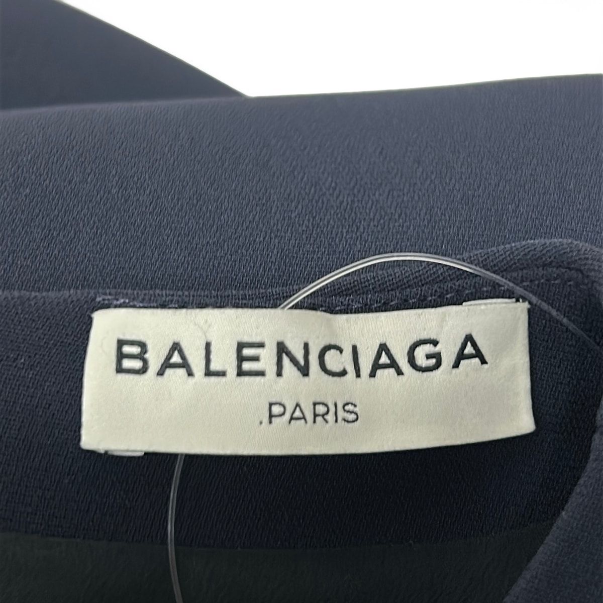 Balenciaga Dress 36 S Dark Navy Short Sleeve Knee Length — view 3