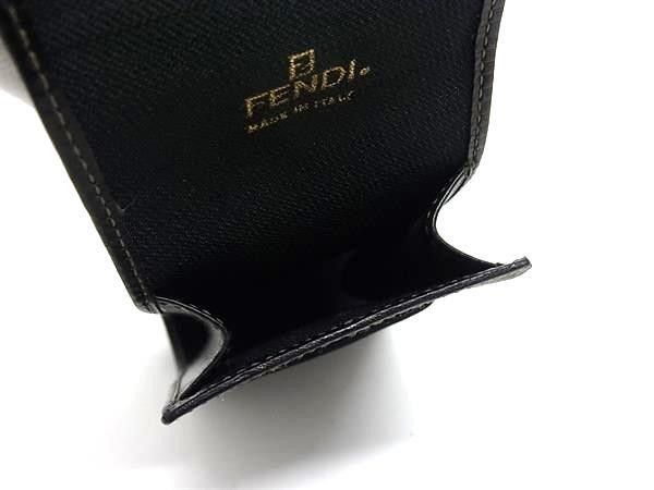 Fendi Cigarette Case Pecan Pattern Brown Leather — view 3