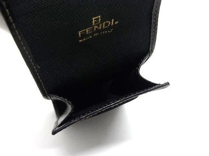 Fendi Cigarette Case Pecan Pattern Brown Leather — view 3