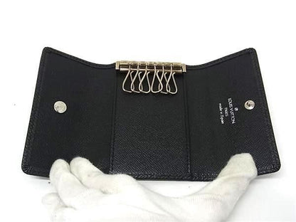 Louis Vuitton Key Case Multicles 6 Ardoise Taiga 6 Silver Key Holder — view 3