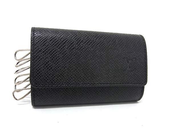 Louis Vuitton Key Case Multicles 6 Ardoise Taiga 6 Silver Key Holder