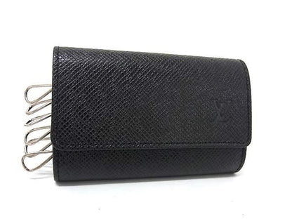 Louis Vuitton Key Case Multicles 6 Ardoise Taiga 6 Silver Key Holder