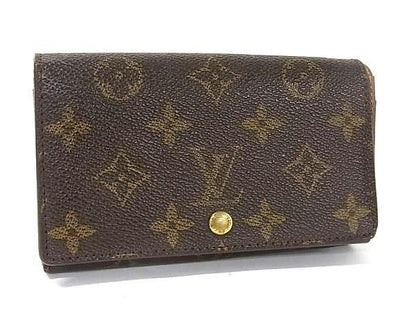 Louis Vuitton Bifold Wallet Portefeuille Tresor Brown Monogram
