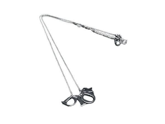 Dior Necklace Silver Metal Logo