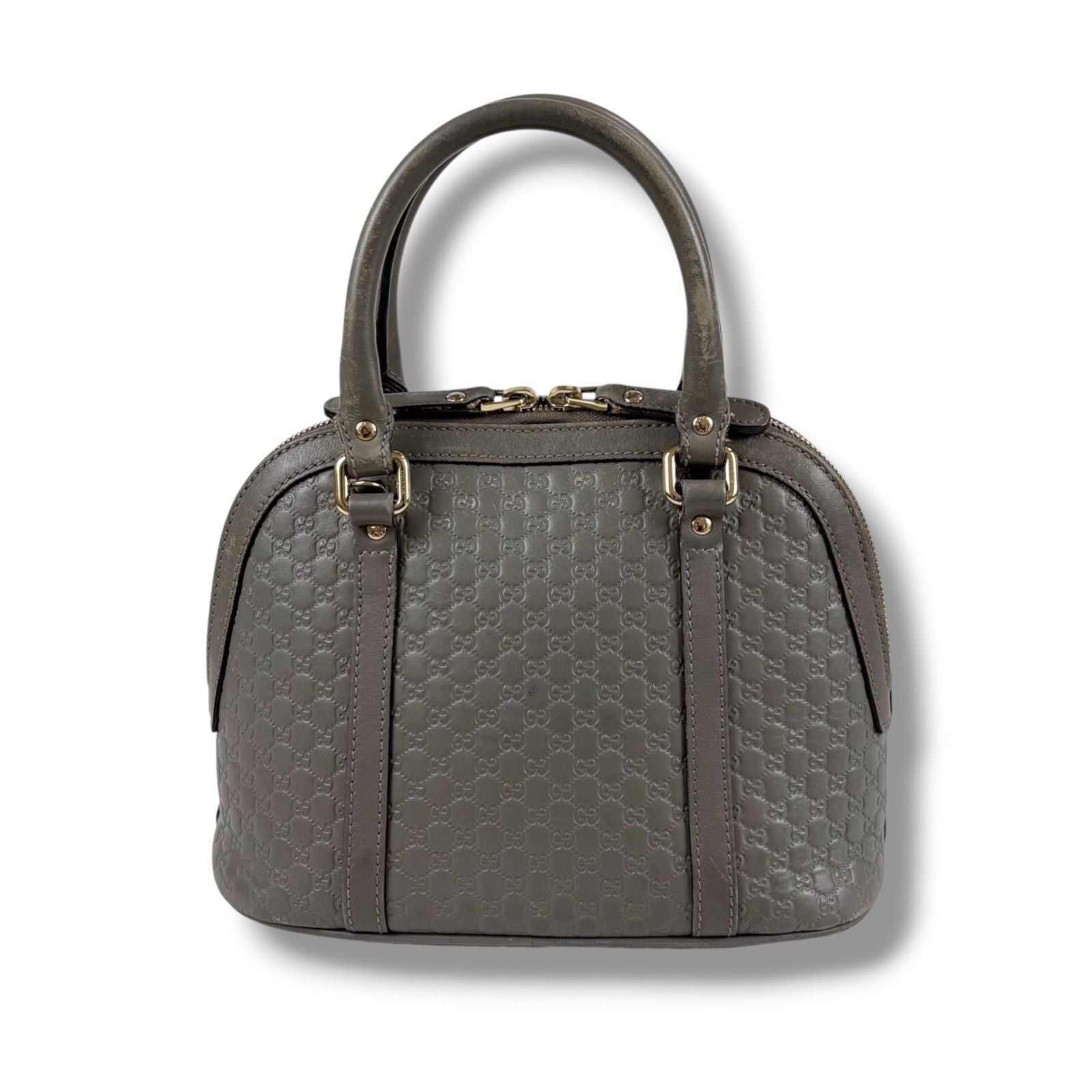 Gucci Micro Guccissima Leather 2-Way Shoulder Bag Light Gray — view 3