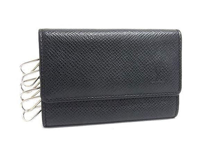 Louis Vuitton Key Case Multicles 6 Ardoise Taiga 6 Silver Key Holder