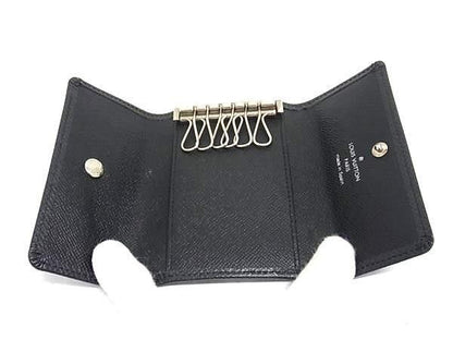Louis Vuitton Key Case Multicles 6 Ardoise Taiga 6 Silver Key Holder — view 3
