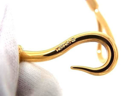 Hermes Bracelet Jumbo Black Leather Braided Gold — view 4