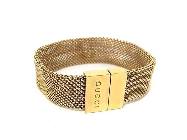 Gucci Bracelet Gold Metal Mesh