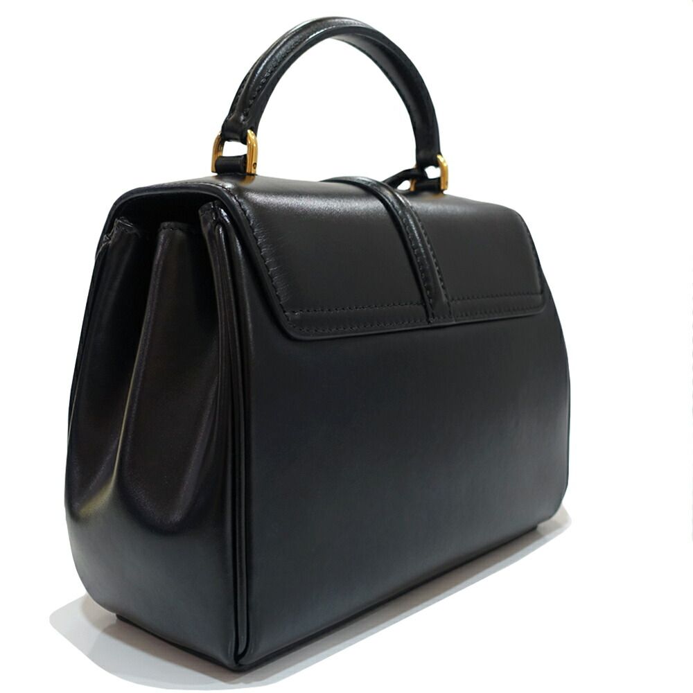 Celine Seeds 16 Small Handbag 2-Way Leather Black Gold — view 2