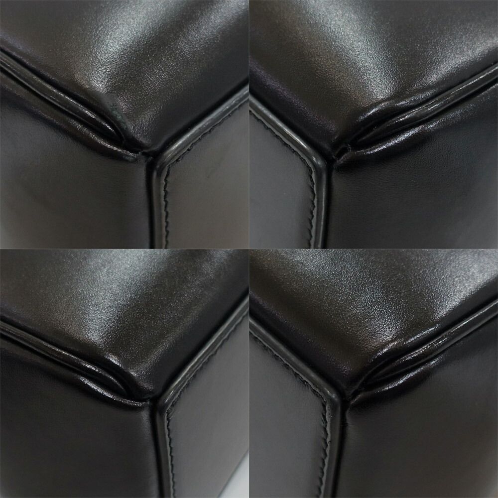 Celine Seeds 16 Small Handbag 2-Way Leather Black Gold — view 4