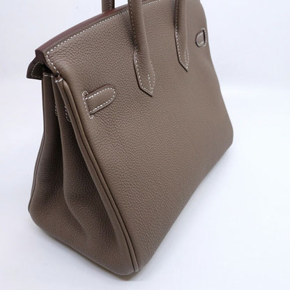 Hermes Birkin 25 Handbag Togo Etoupe Gray Ju Kei Silver — view 2