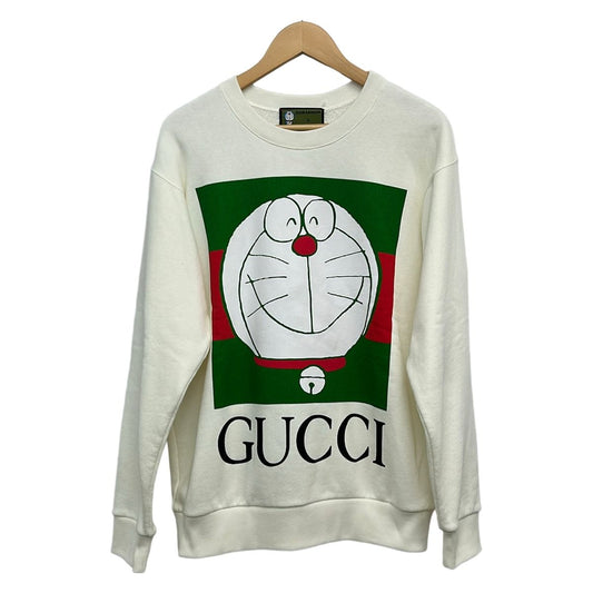 Gucci Sweatshirt XS Ivory Green Red Long Sleeve Doraemon