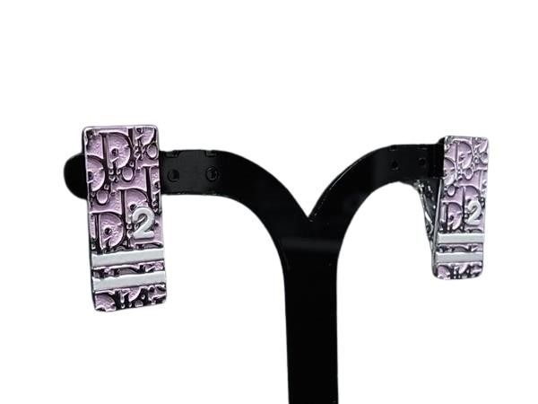 Dior Earrings Trotter Pink Silver Metal