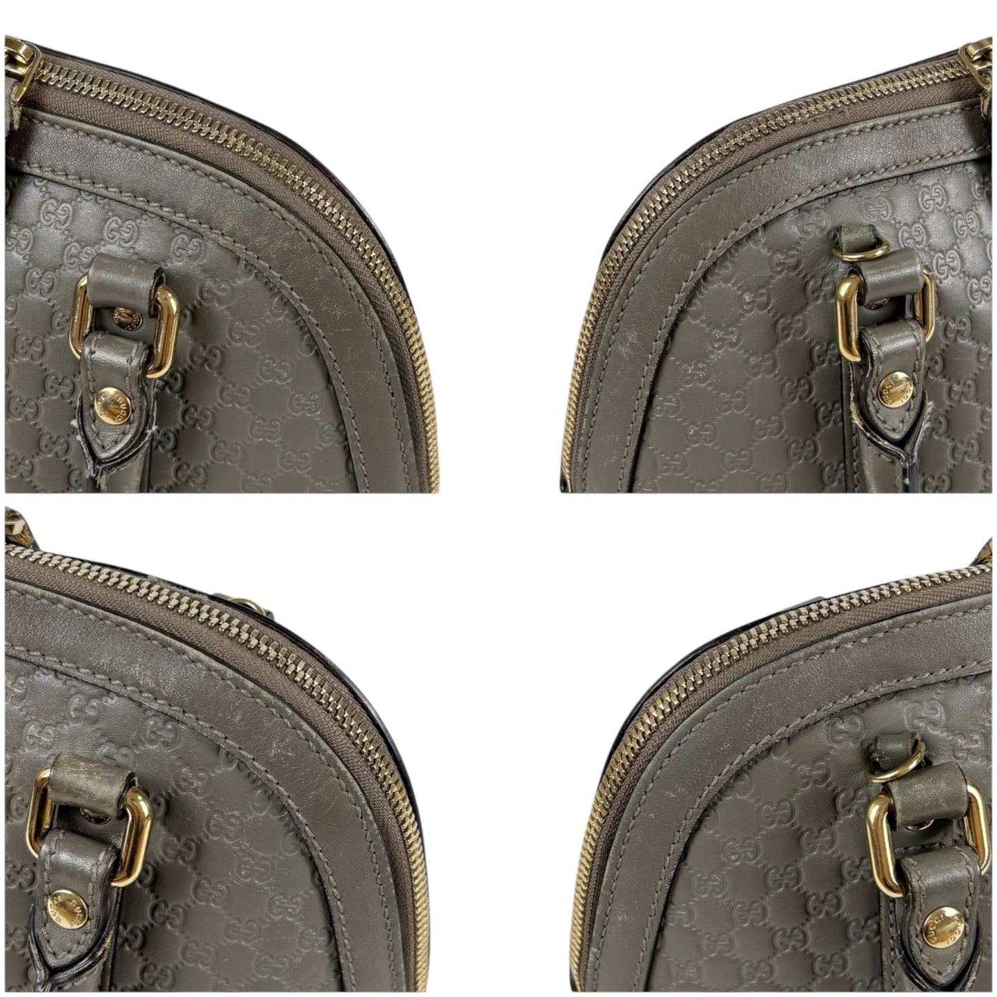 Gucci Micro Guccissima Leather 2-Way Shoulder Bag Light Gray — view 5