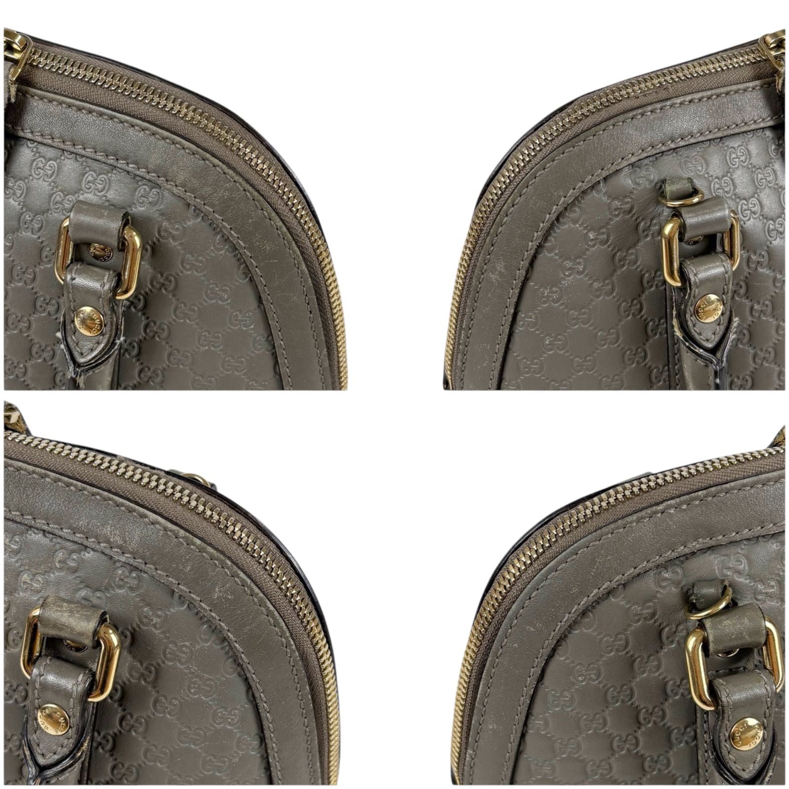 Gucci Micro Guccissima Leather 2-Way Shoulder Bag Light Gray — view 5