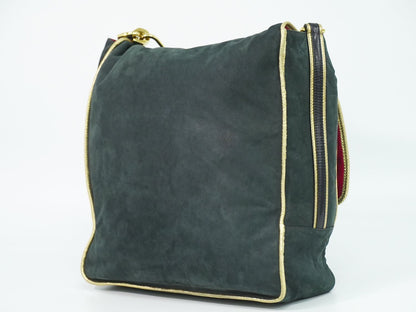 Loewe Maia Anagram Shoulder Bag Suede Leather Black — view 2