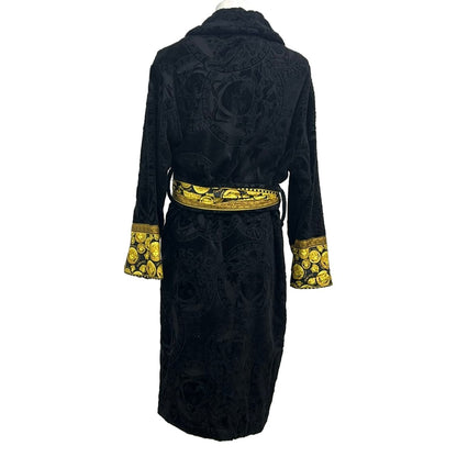 Versace Cardigan L Black Yellow Bathrobe Medusa — view 2