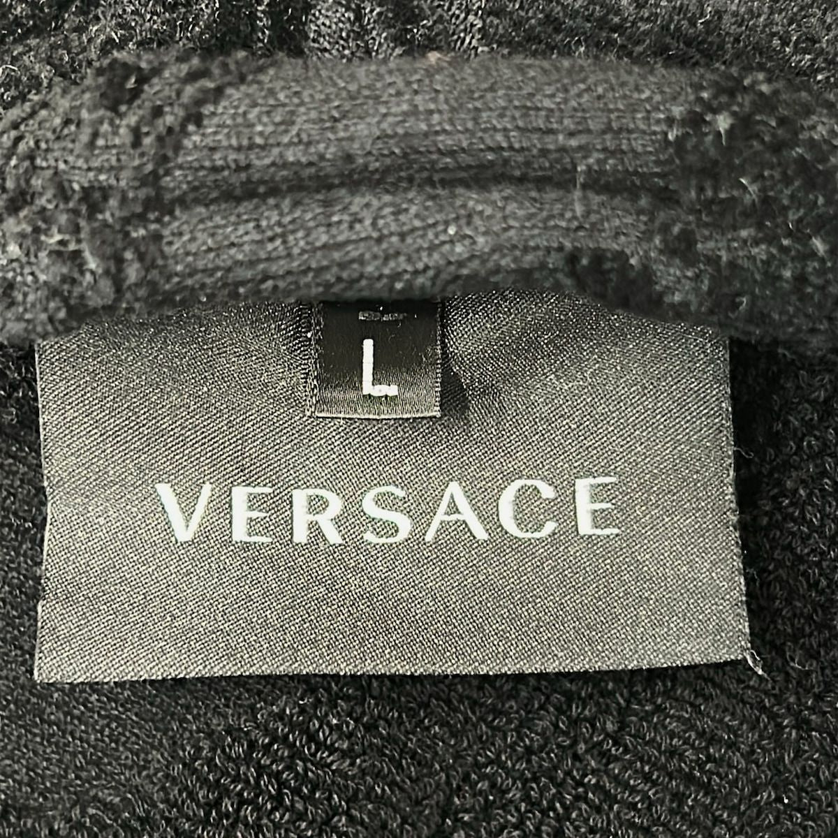 Versace Cardigan L Black Yellow Bathrobe Medusa — view 3
