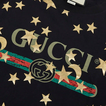 Gucci Sherry Line Star Moon Crew Neck T-Shirt Short Sleeve M Black Cotton — view 3