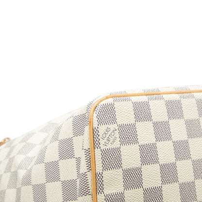Louis Vuitton Damier Azur Saleya GM Tote White Leather — view 5