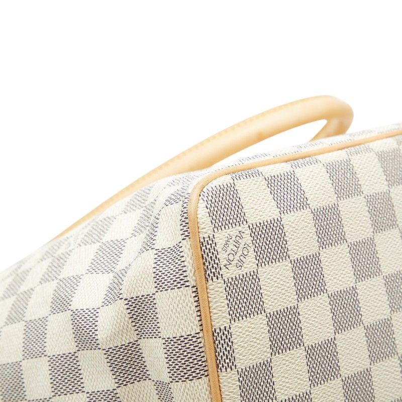 Louis Vuitton Damier Azur Saleya GM Tote White Leather — view 7