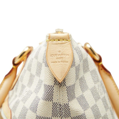 Louis Vuitton Damier Azur Saleya GM Tote White Leather — view 9