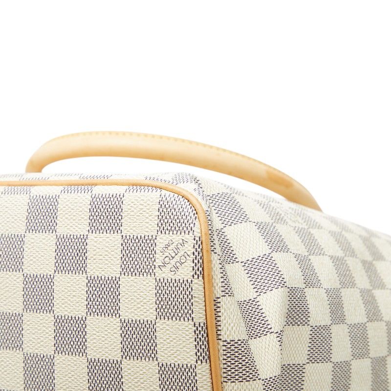 Louis Vuitton Damier Azur Saleya GM Tote White Leather — view 6