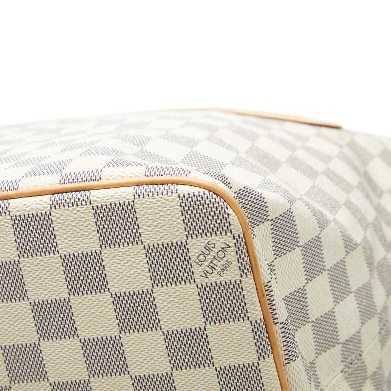 Louis Vuitton Damier Azur Saleya GM Tote White Leather — view 4