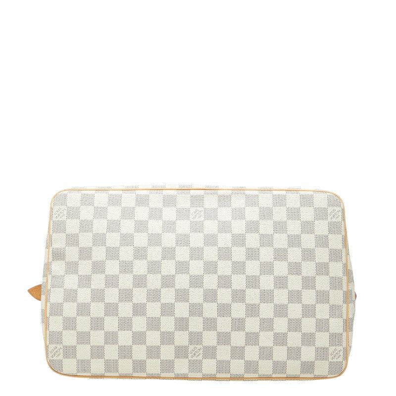 Louis Vuitton Damier Azur Saleya GM Tote White Leather — view 3