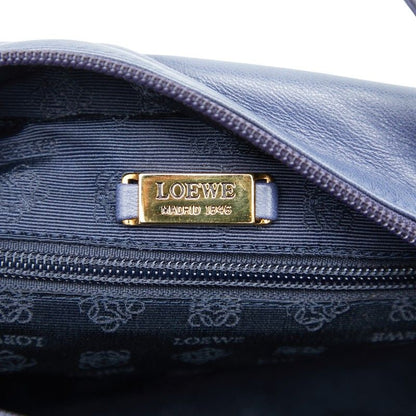 Loewe Anagram Handbag Blue Leather — view 9