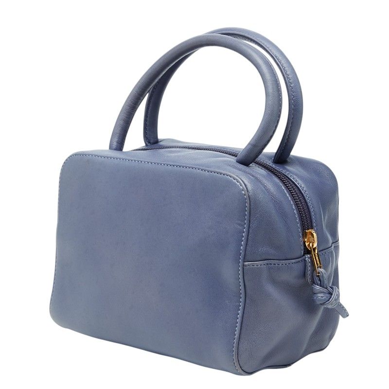 Loewe Anagram Handbag Blue Leather — view 2