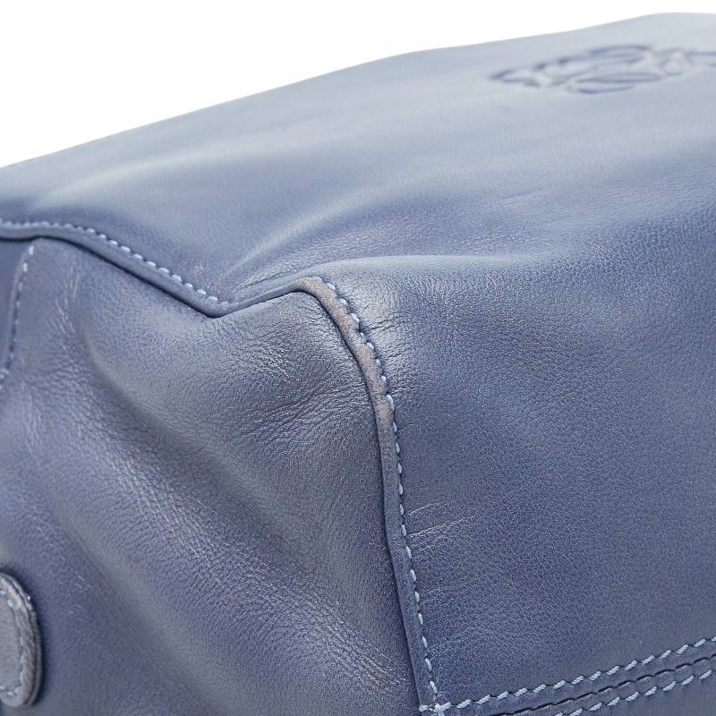 Loewe Anagram Handbag Blue Leather — view 5